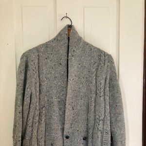Vintage hand-knit wool cardigan